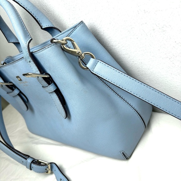 KATE SPADE Cove Street Provence Satchel Crossbody Arctic Blue Saffiano Leather - Picture 8 of 16